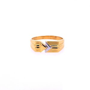 22k yellow gold plain sharro ring
