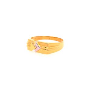 22k yellow gold plain sharro ring