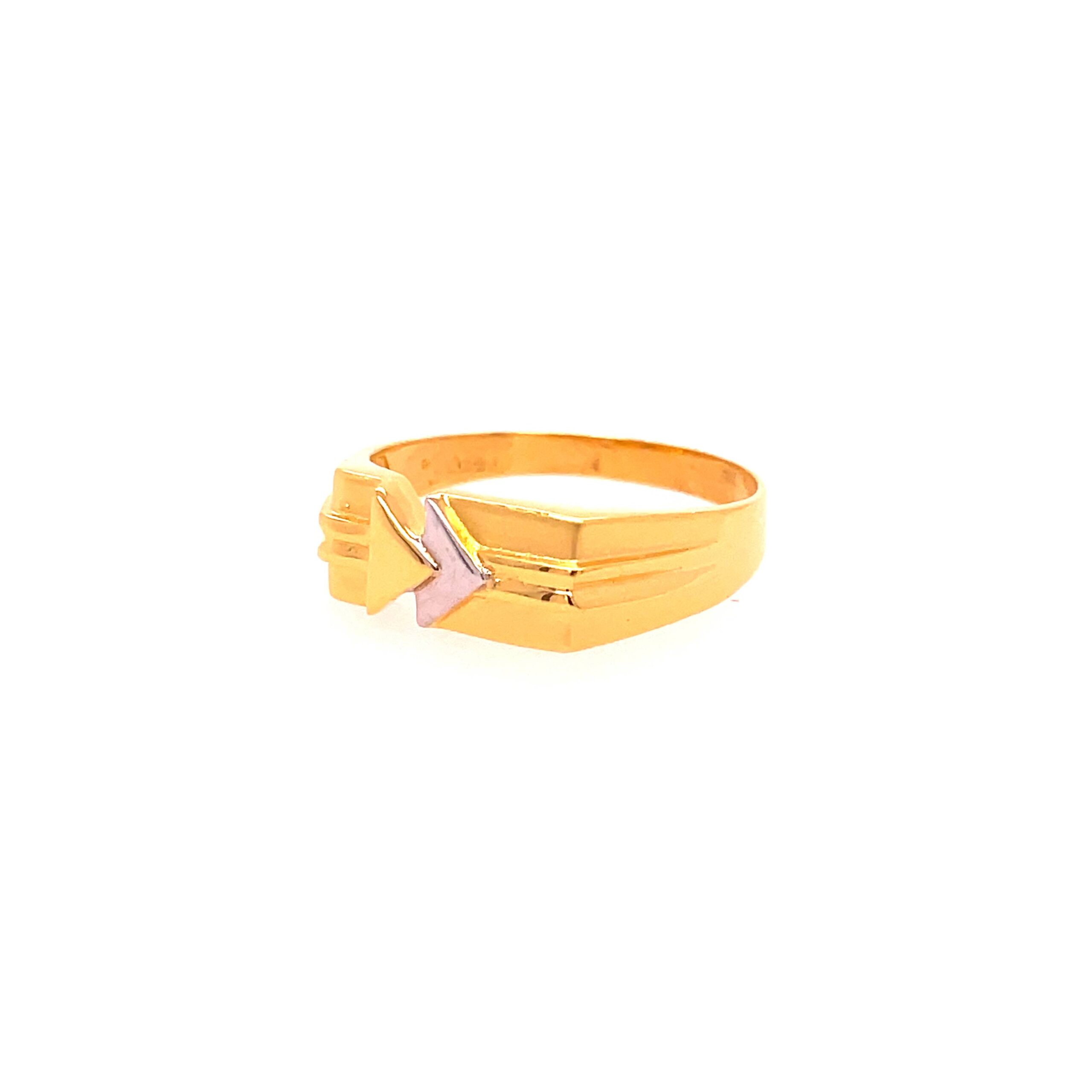 22k yellow gold plain sharro ring