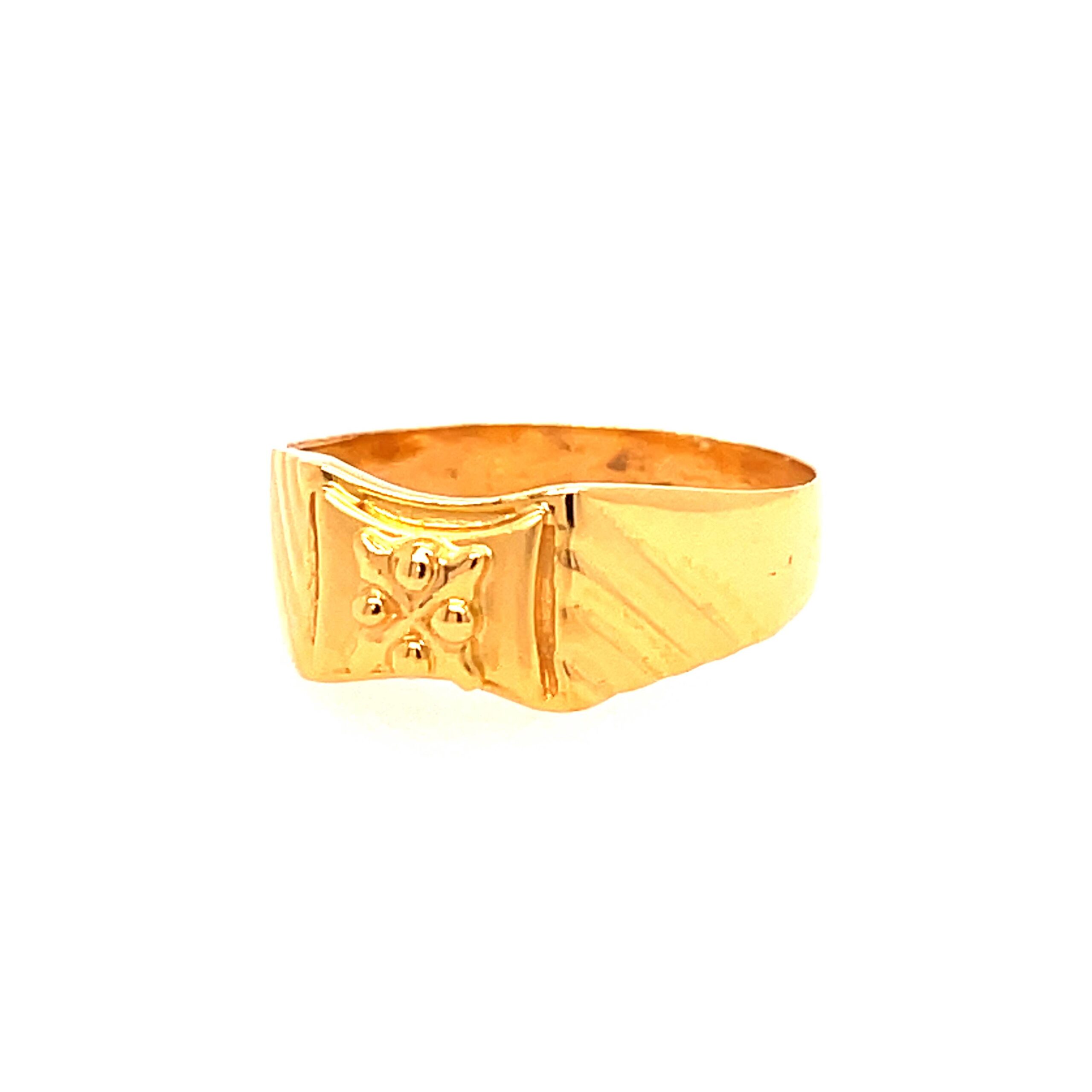 22k yellow gold elegant plain ring - Image 3