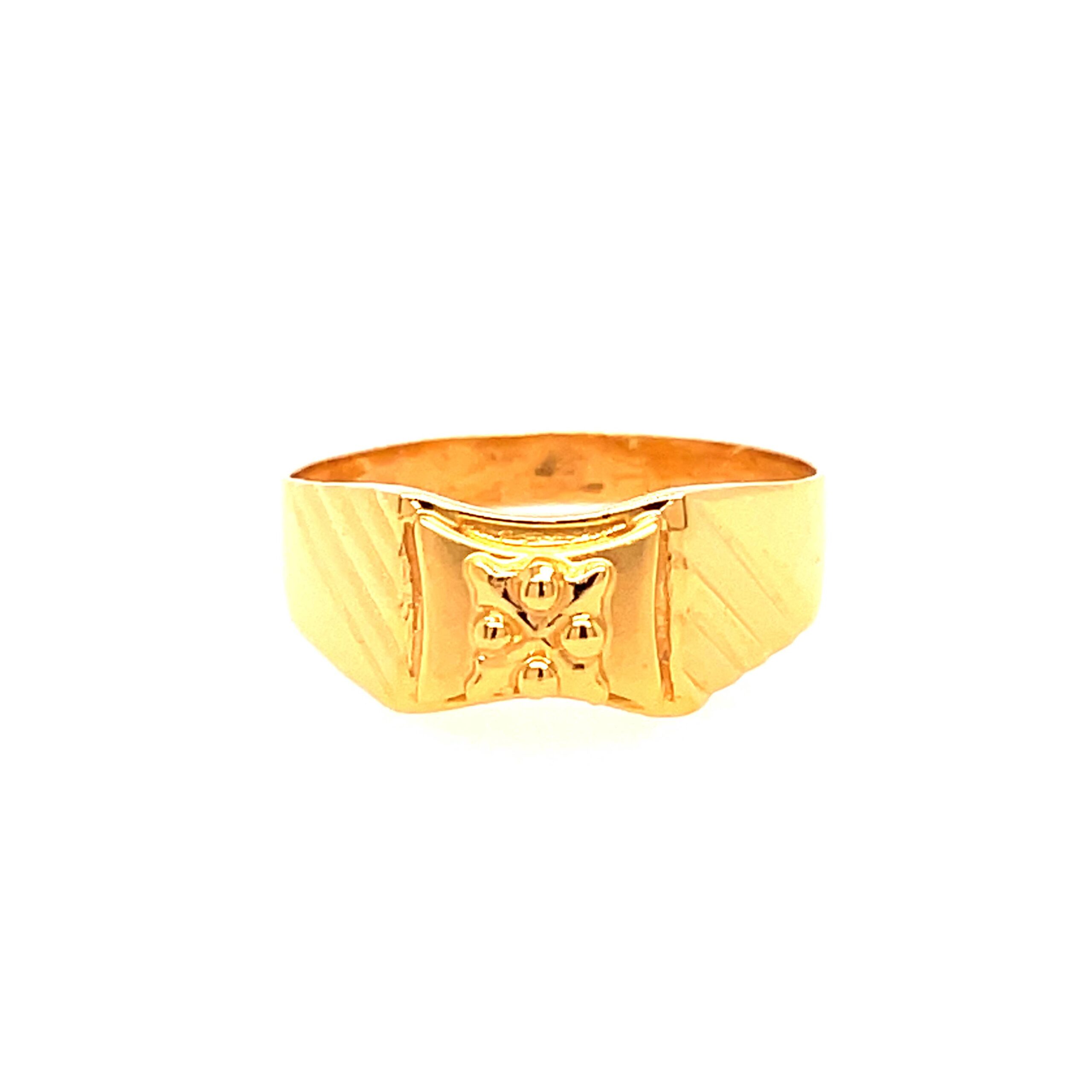 22k yellow gold elegant plain ring - Image 2