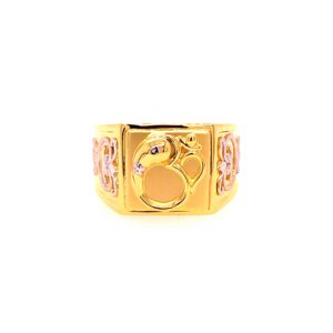 22k yellow gold plain om ring