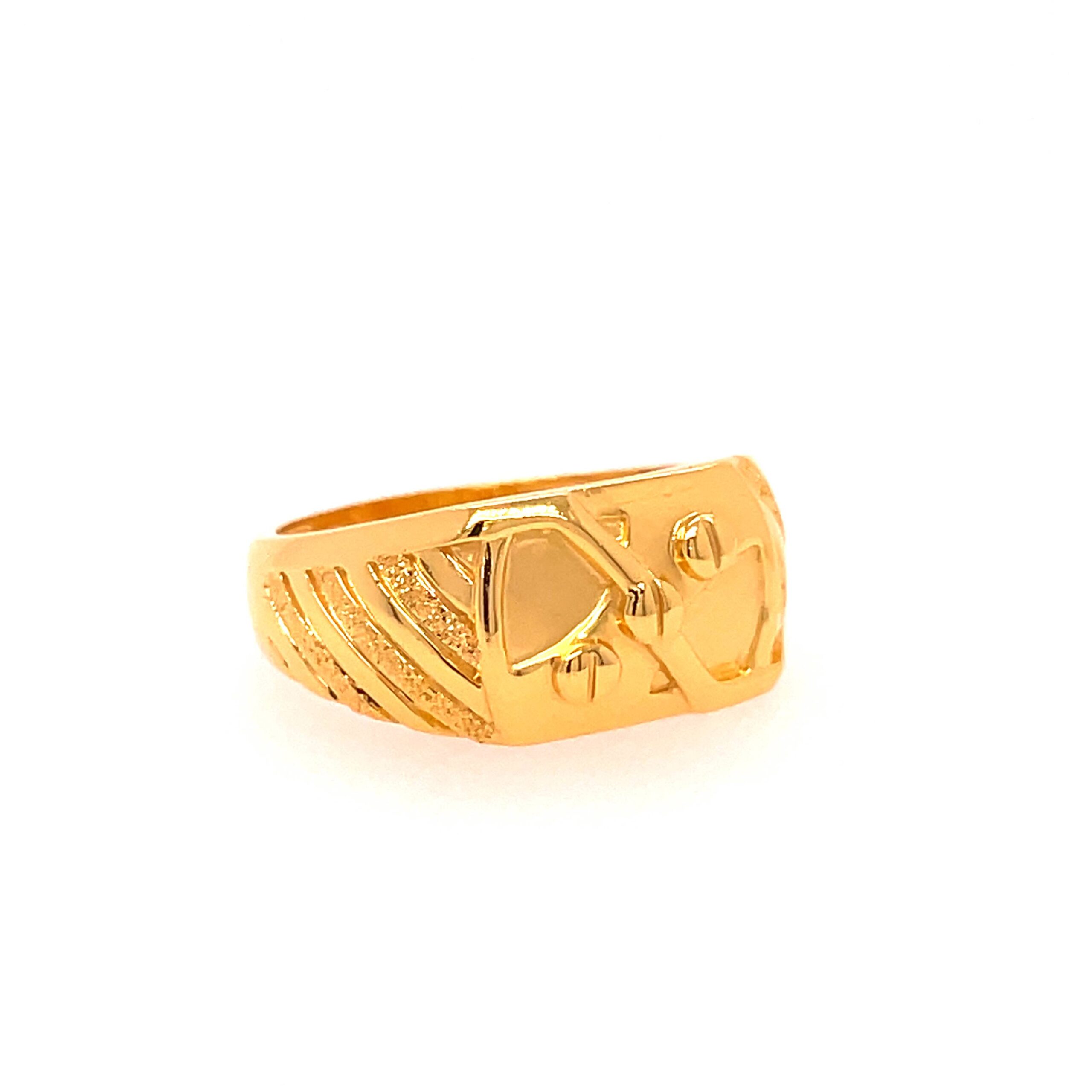 22k Yellow Gold Unique Plain Ring