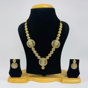 22k Gold Plain Stunning Turkish Necklace Set