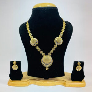 22k Gold Plain Turkish Necklace Set