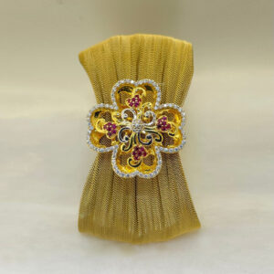 22k Gold Glitter Stone Bracelet