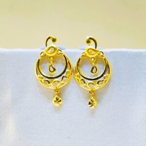 22k yellow gold tarnika plain earrings