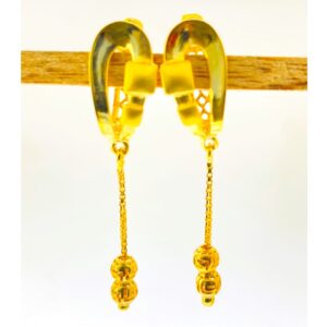 22k yellow gold mihar plain earrings