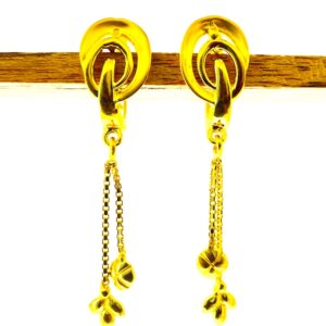 22k yellow gold stunning plain earrings
