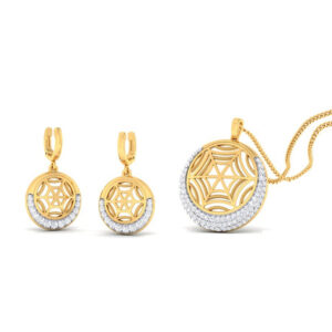 22k gold cz adore pendant set