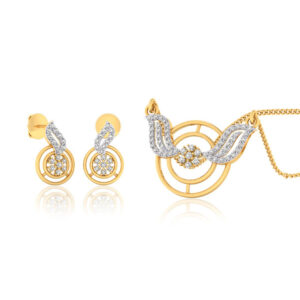 22k gold cz exclusive pendant set