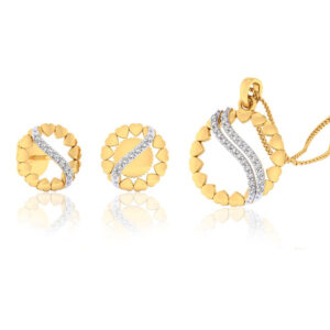22k gold cz best pendant set