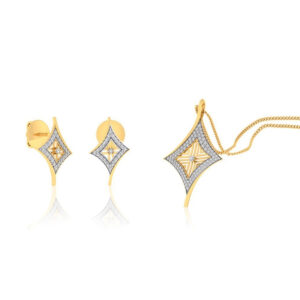 22k gold cz beautiful pendant set