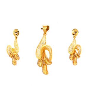 22k gold turkish eudicot pendant set