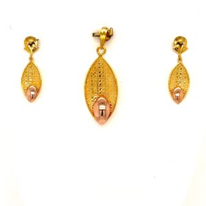 22k gold turkish olivia pendant set