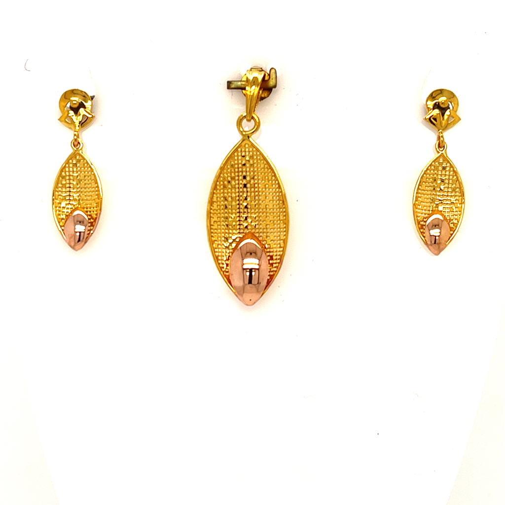 22k gold turkish olivia pendant set