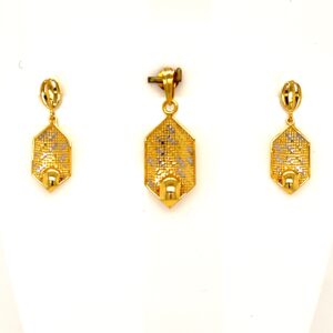 22k gold turkish slender pendant set