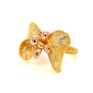 22k gold turkish butterfly ring
