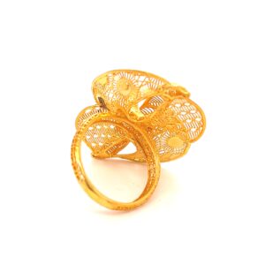 22k gold turkish blooming flora ring