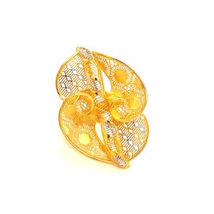 22k gold turkish blooming flora ring