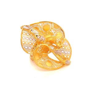 22k gold turkish blooming flora ring