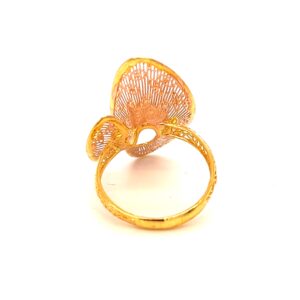 22k gold turkish abstract flair ring