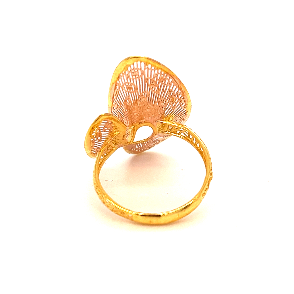 22k gold turkish abstract flair ring - Image 4