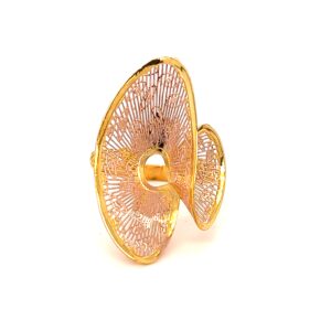 22k gold turkish abstract flair ring