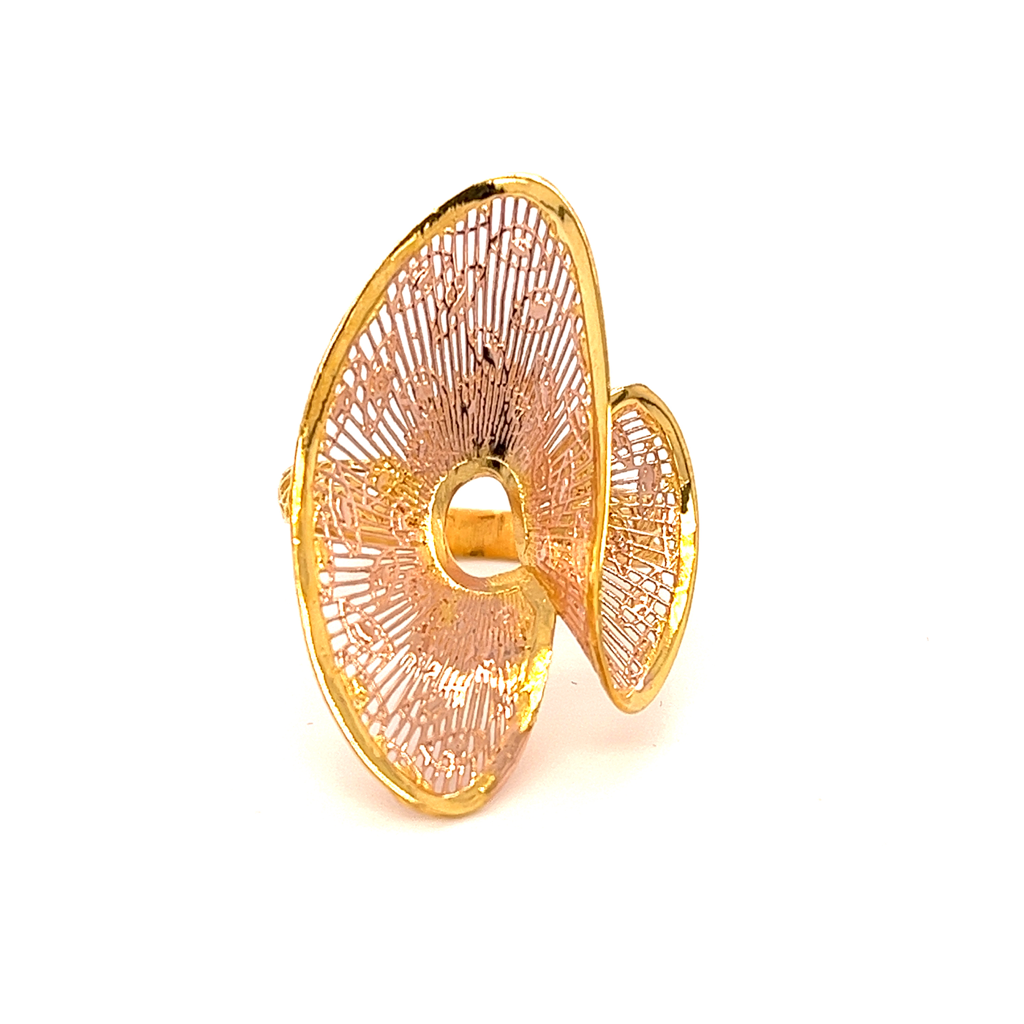 22k gold turkish abstract flair ring - Image 3