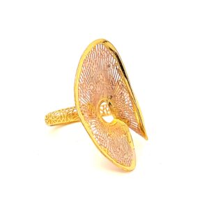 22k gold turkish abstract flair ring