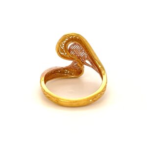 22k gold turkish disco chic ring