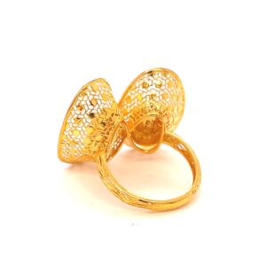 22k gold turkish leaf art ring