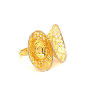 22k gold turkish leaf art ring