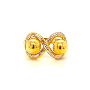 22k gold turkish loopy bends ring