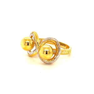 22k gold turkish loopy bends ring