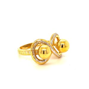 22k gold turkish loopy bends ring