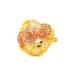 22k gold turkish pasny flower ring