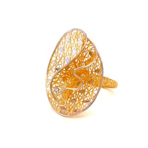 22k gold turkish flare ring