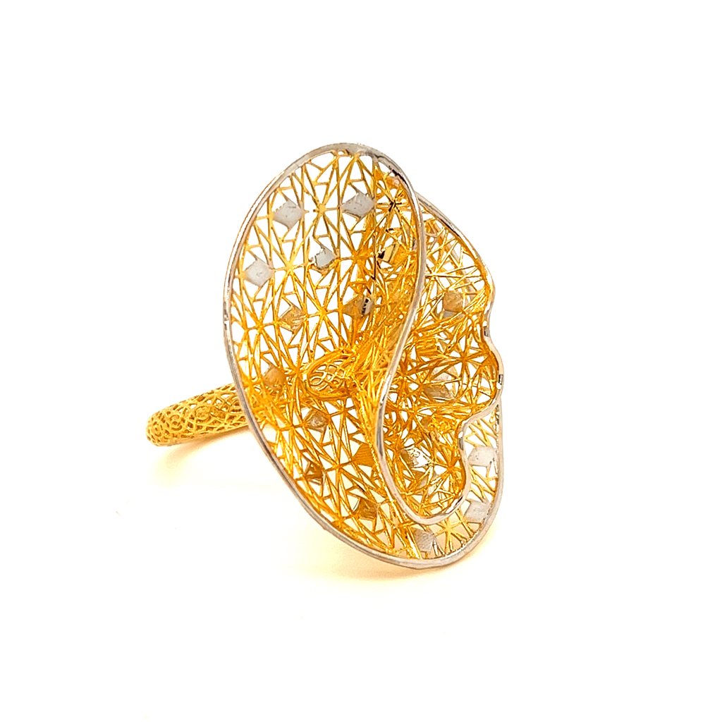 22k gold turkish flare ring - Image 2