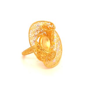 22k gold turkish spin gold ring