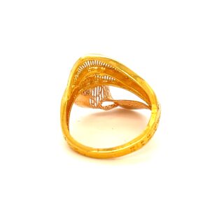 22k gold turkish plume feather ring