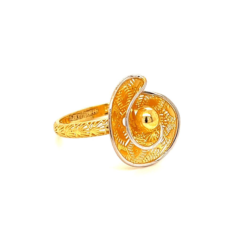 22k gold turkish ojo ring