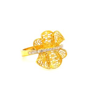 22k gold turkish floris ring