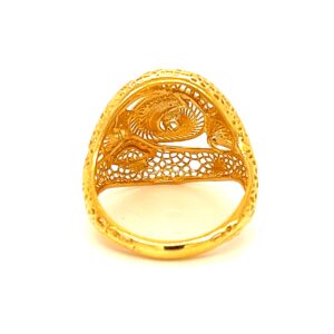 22k gold turkish floral ring