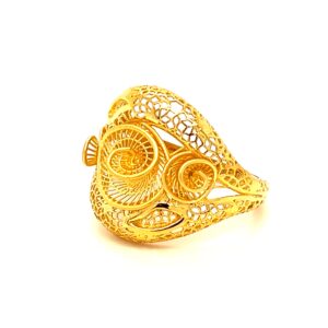 22k gold turkish floral ring