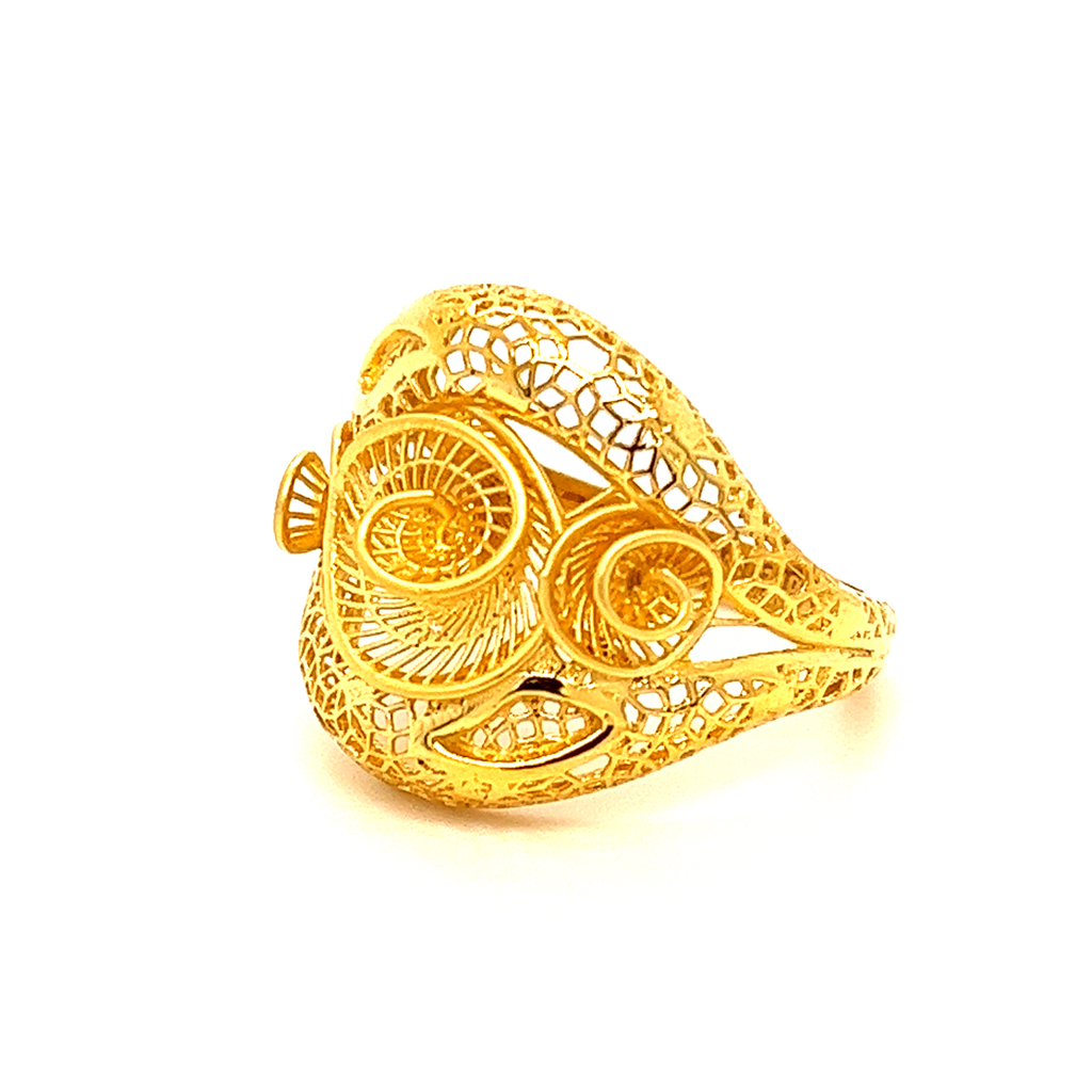 22k gold turkish floral ring - Image 6