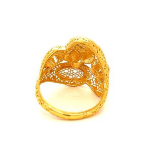 22k gold turkish pompon ring