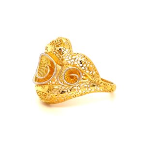 22k gold turkish pompon ring