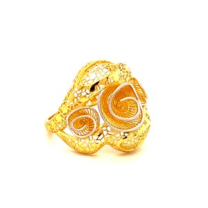 22k gold turkish pompon ring