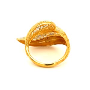 22k gold turkish corlicue lily ring